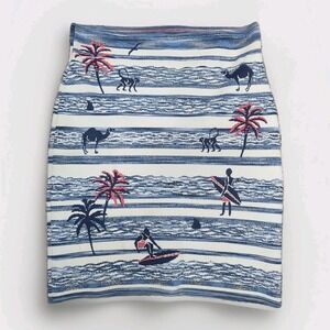 BCBG Maxazria Womens Stretch Bandage Pencil Bodycon‎ Skirt M Surfer Palm Mini
